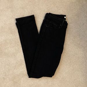 Levi’s Womens Black Mid-rise Skinny Jeans Size 4